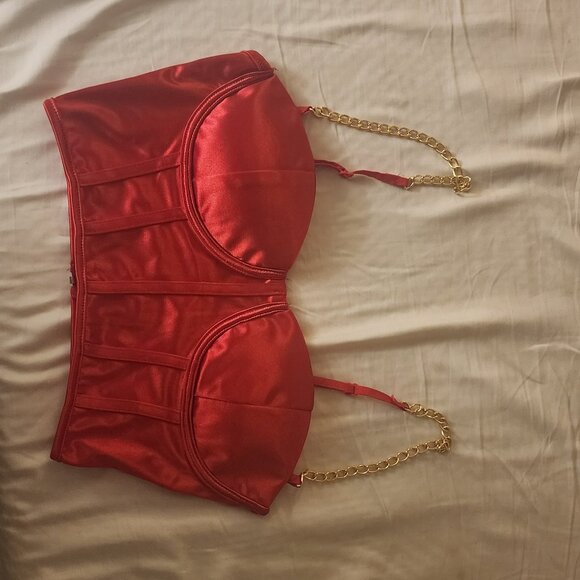 Other - Silky red corset top